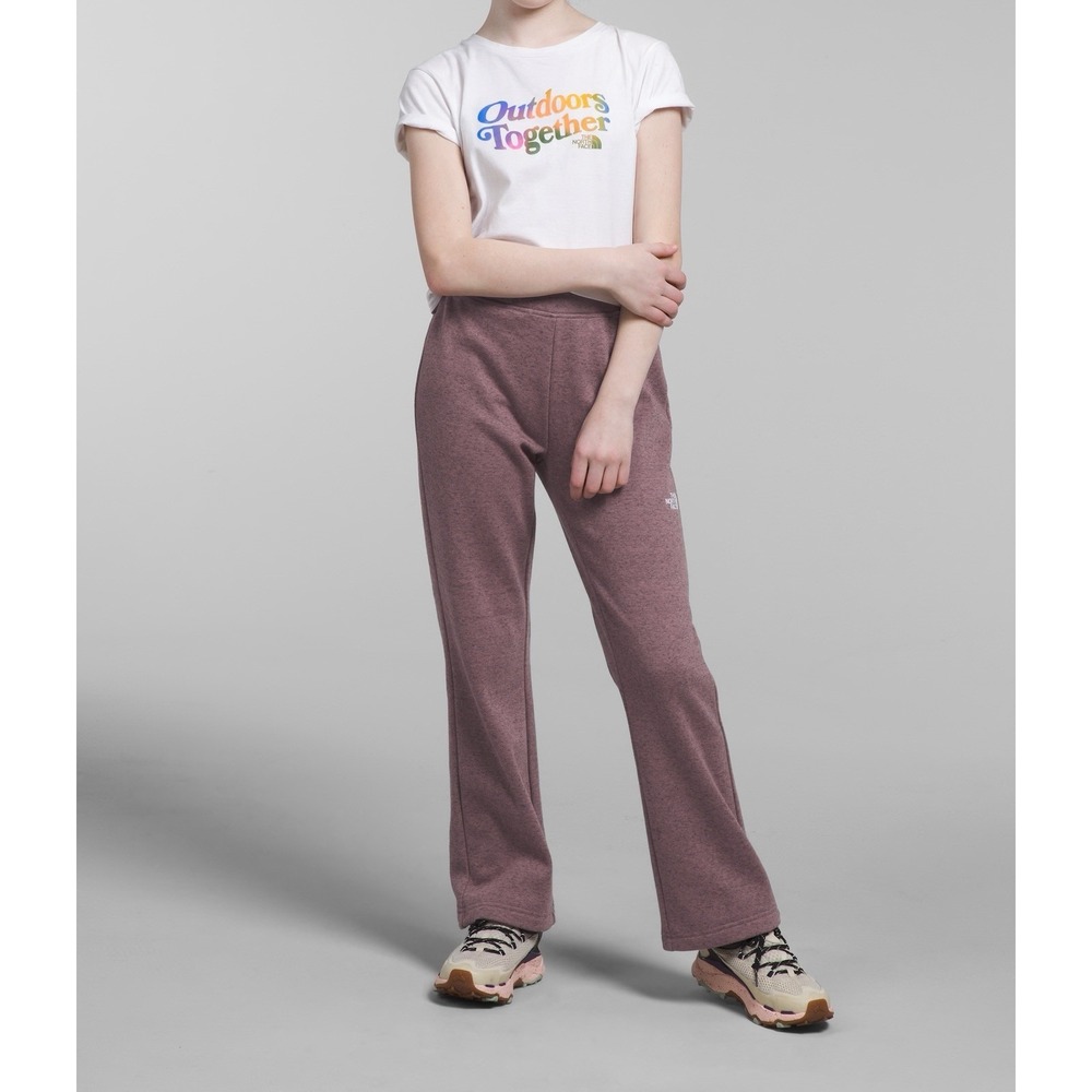 The North Face Girls' Cozy Dream Fleece Wide Leg Pants Eggplant Size M Outdoor